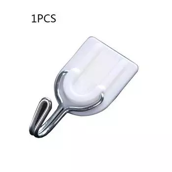 Hooks Adhesive Self Stick On Wall Hanging Door Bathroom Kitchen Hanger Tool 1pcs