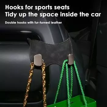 Hooks For Car Seat Headrest High Load-Bearing Car Seat Headrest Bag Hook Automotive Seat Back Organizers For Car Seat Headrest чёрный