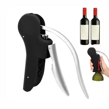HOOMIN Convenient Bottle Openers Wine Tool Set Foil Cutter Bar Lever Corkscrew Cork Drill Lifter Kit Kitchen Accessories чёрный