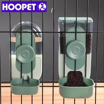 HOOPET Automatic Pet Bowls Cage Hanging Feeder Pet Water Bottle Food Container Dispenser Bowl for Puppy Cat Pet Feeding Product