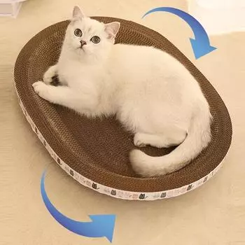 HOOPET Cat Scraper Bed Board Scrapers Round Oval Cat Toy Furniture Sofa Cushion Bed Grinding Claw for Cats Scratch Resistant
