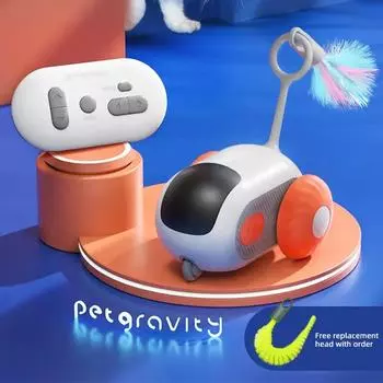 HOOPET Cat Toys Electric Self-heating Relief Cat Stick Teaser Cat Products Automatic Cat Teaser Teaser Remote Control Vehicle оранжевый