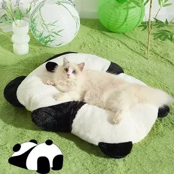 HOOPET Cats Sleeping Pad Thickened Autumn Winter Warm Panda Floor Mat Small Dog Puppy Universal Blanket Pad Pet Supplies S 58x50cm