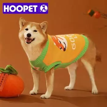 HOOPET Cute Knitted Pet Sweater, Dog Autumn and Winter Sweater, Warm Clothing, Shiba Inu Chihuahua Bulldog Small and Medium Dogs M