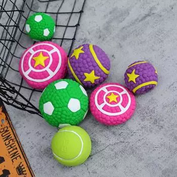 HOOPET Dog Chew Toys Pet Bite-resistant Sounding Toy Balls Puppies Corgi Labrador Supplies Pet Dogs Anti-boring синий