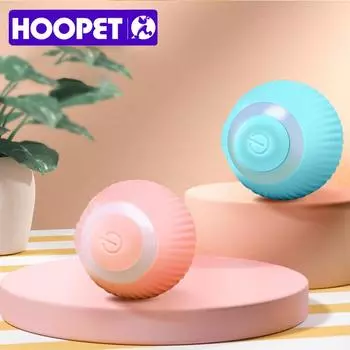 HOOPET Electric Rolling Ball Cat Toys Interactive Training For Small Dog Automatic Self-moving Kitten Toy Pet Accessories синий