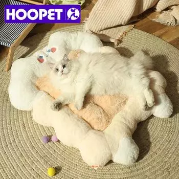 HOOPET кошачий туалет, зимний теплый коврик для сна котят с печеньем, всесезонный универсальный для домашних животных, собак, кошачий домик, зимняя кошачья кровать, кошачий диван S