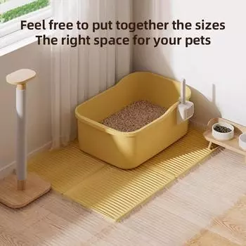 HOOPET Коврики для кошачьего туалета, защищающие от брызг, моющиеся, склеиваемые, большие коврики для контроля за туалетом, товары для животных