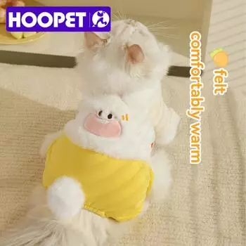 HOOPET Одежда для кошек Осень и зима Котенок Рэгдолл Котенок Зимний кролик Теплый противопадающий мех Милый четвероногий питомец Костюм Зима XS