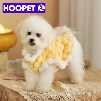 HOOPET Одежда для собак Модели на осень и зиму Щенок Зима Маленькие собаки Теплая мягкая плюшевая зимняя майка для бишона Зимняя одежда для домашних животных XS розовый