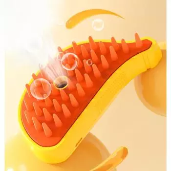 HOOPET Pet Spray Cat Hair Comb Massage Cat Dog Comb Special Artifact Clean Up To Float Hair Bath Brush жёлтый