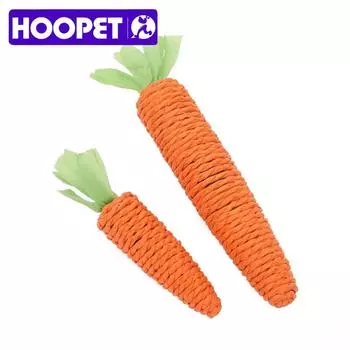 HOOPET Pet Toy Dog Paper Rope Carrot Toys Pet Kitten Adult Cat Interactive Play Bite Resistant Teething Cat Toys S