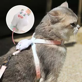 HOOPET Puppy Pet Walking Lead Anti-Escape Cat Carrier Kitten Leash Gradient Color Puppy Pet Walking Lead Anti-Escape S зелёный