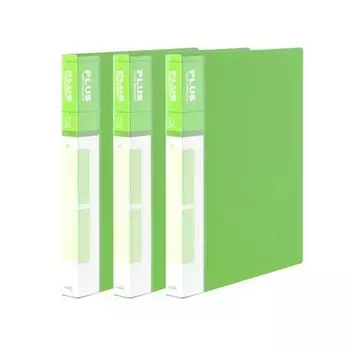 Папка-регистратор Hope File PP 2 см мини с 3 отверстиями и уплотнительным кольцом, желто-зеленая, 3 шт.