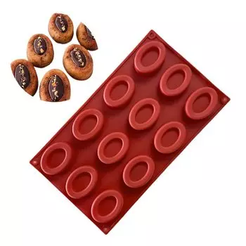 HoPeople Tigre Mold Financier Mold 12 Pieces Silicone Tigre Mold Sabarin Mold