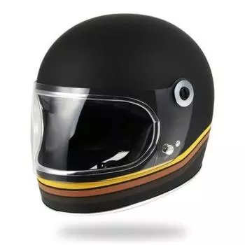 HORIZONHELMETS Полнолицевой матовый шлем LAMP 3 Rainbow, черный, (Маленький 54-55 см)