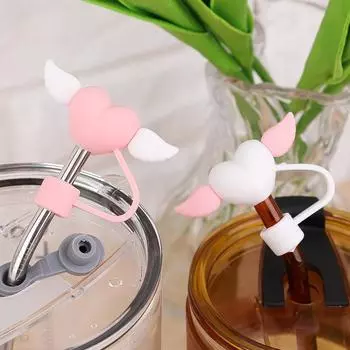 Хорошая герметичная соломенная крышка, 10 мм, защитная соломенная крышка, компактные крышки для соломенных кончиков, принадлежности для вечеринок розы красного