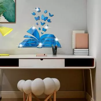 Хорошая наклейка на плитку, самоклеящаяся акриловая зеркальная наклейка с визуальным эффектом серебряный