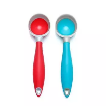 Хорошая нескользящая ложка с ручкой, термостойкая арбузная ложка-землекопалка, кухонные инструменты, ложка-экскаватор красный