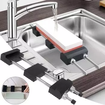 Хорошая подставка для точильного камня, нескользящая портативная фиксированная точильный камень серебряный