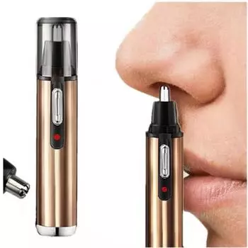 Хорошее качество Электрический триммер для волос в носу Бритва для волос в носу Триммер для волос в носу Мужской нос Удаляющий уши Моющийся электрический бритвенный инструмент золотой