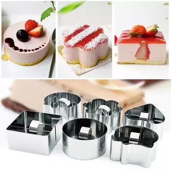 Хорошие инструменты для выпечки Инструменты для выпечки из нержавеющей стали Форма для кексов Торт Форма для салата Мусс Кольцо для десерта Выпечка своими руками 1 шт. Сыр Инструмент 02