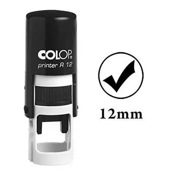 ХОРОШИЕ самонаводящиеся мини-резиновые круглые декоративные штампы для учителей Impression Area: 12 mm чёрный