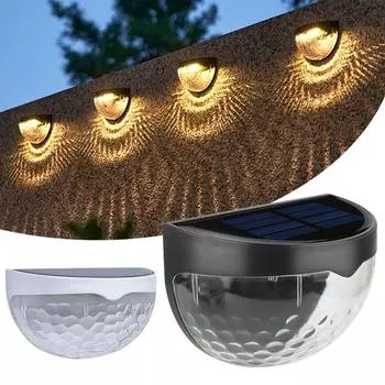 Хороший 6 светодиодный солнечный светильник для забора, настенный светильник для двора, сада, наружного декоративного настенного монтажа, водонепроницаемый теплый черный