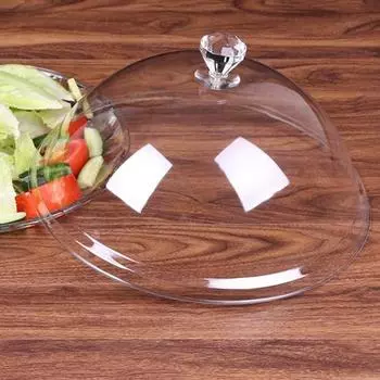 Хороший пищевой класс, сохраняющий свежесть, долговечный чехол для еды, прозрачная купольная защитная крышка для десертной еды для крышки тарелки общежития 6inch