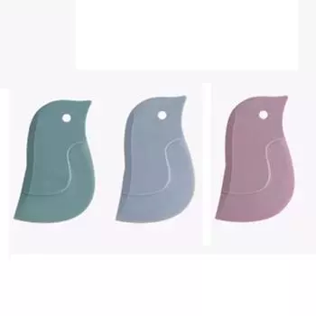 Хороший скребок для масла Доска для очистки масла Соскабливание выпечки Гаджеты для очистки кухни Многофункциональный милый мультяшный домашний мягкий скребок Скребок в форме пингвина Green