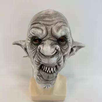 Horror mutant monster latex mask One size серый
