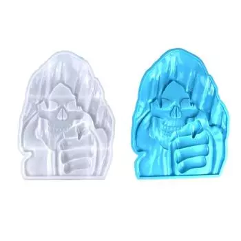 Horror Skeleton Pendant Silicone Mold Melt Making Cupcake Chocolate Handicraft Making Mould 55KF белый