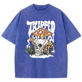 Horror Skull Printed Printingman Tees Fitting Loose Fitting Tee Clothing Leisure Home T Shirt Pleasure Youth Short Sleeved S