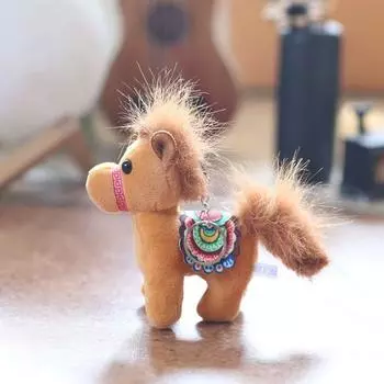 Horse Cute Mini Plush Keychain Pp Cotton Stuffed Animal Toy Gift For Kids