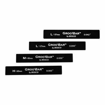 HOSCO Luthiers Tools GrooBar Nut Groove Machining Spacer Set of 4 for Guitar (1.07mm, 1.27mm, 1.42mm, 1.65mm) H-GB4