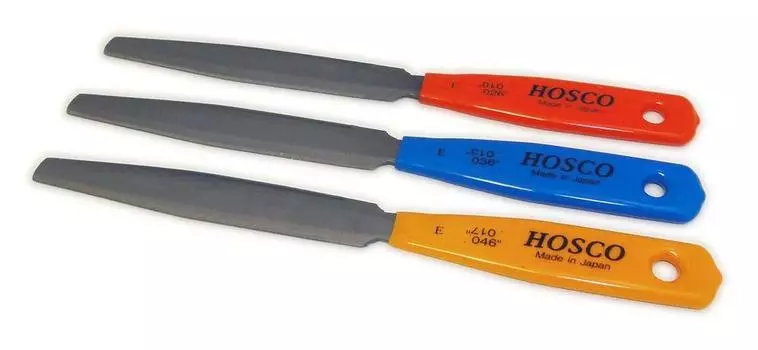 HOSCO Luthiers Tools Набор из 3 напильников для порожков электрогитары TL-NF3E