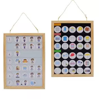 Hoshicoko Подходит как для воспитанников детского сада, так и для учеников начальной школы Доска для расписания Доска для подготовки Наглядное пособие 148 магнитных