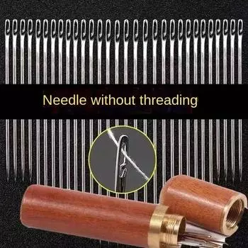 Hot 12PCS Sewing Needles Multi Size Stainless Steel Quilt Quilt Side Opening Non Threading Needles Home Hand Tools
