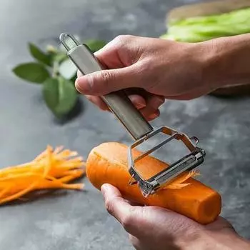Hot 2 in 1 Stainless Steel Multifunctional Vegetable Peeler and Grater Potato Carrot Onion Shredder Fruit Home Kitchen Bar Tools серебряный