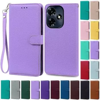 Hot 30 4G/Hot 30 5G Case For Infinix Hot 30 Case Wallet Leather Flip Cover For Infinix Hot 30 5G Case X6831 X6832 Phone Cover For Infinix Hot30 4G темно-фиолетового