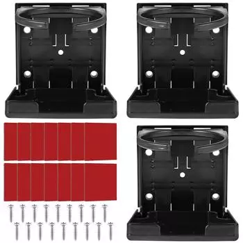 Hot 3pcs Adjustable Folding Drink Holder Wearproof Car Cup Holder Universal Car Bottle Holder with Screws & Tapes Waterproof чёрный