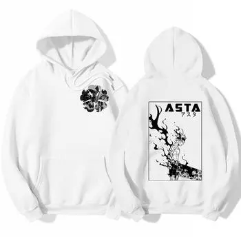 Hot Anime Black Clover Asta Cool Graphic Printed Hooded Men Women Manga Hoodies Plus Size Streetwear Harajuku Male Sweatshirt XS чёрный