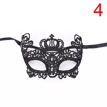 Hot Black Lace Eye Mask Ladies Masquerade Ball Costume Party Fancy Dress New Style4:21.5cm чёрный