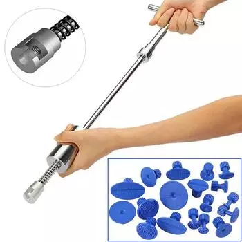 Горячий набор для ремонта вмятин на автомобиле, скользящий обратный молоток, присоска, бесцветный Т-образный инструмент для удаления вмятин на автомобиле, инструмент для удаления вмятин после града