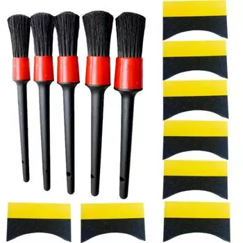 Горячие щетки для детейлинга автомобиля Набор щеток для чистки колес, шин, салона, экстерьера, кожи, вентиляционных отверстий, набор инструментов для чистки автомобиля