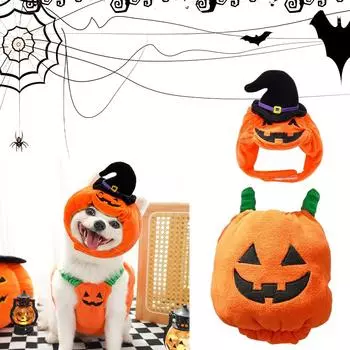 hot Dog Cat Halloween Pumpkin Hats Cute Pumpkin Hat Pumpkin Cap for Halloween Pa