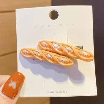 Hot Dog Pizza Simulated Food BB Hairpins Korean Barrettes Women Hair Clips Duckbill Side Clips A