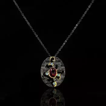 Hot Fashion and Personalized Winding Retro Pattern Lines Gold divided Two color Necklace