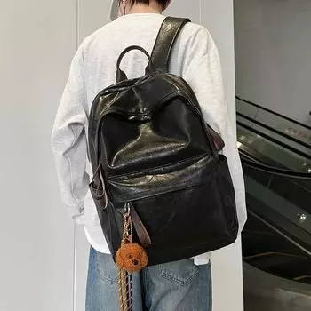 Hot in fashion bright solid plutonium backpacks large capacity high quality simple style versatile unisex