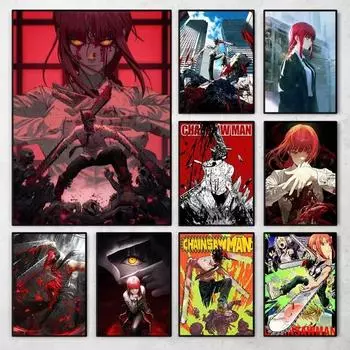 Hot Japan Anime Chainsaw Man Posters cartoon Wall decor poster canvas painting Aesthetic Nursery Kids Room Home Room Decoration 21cm30cm NoFrame